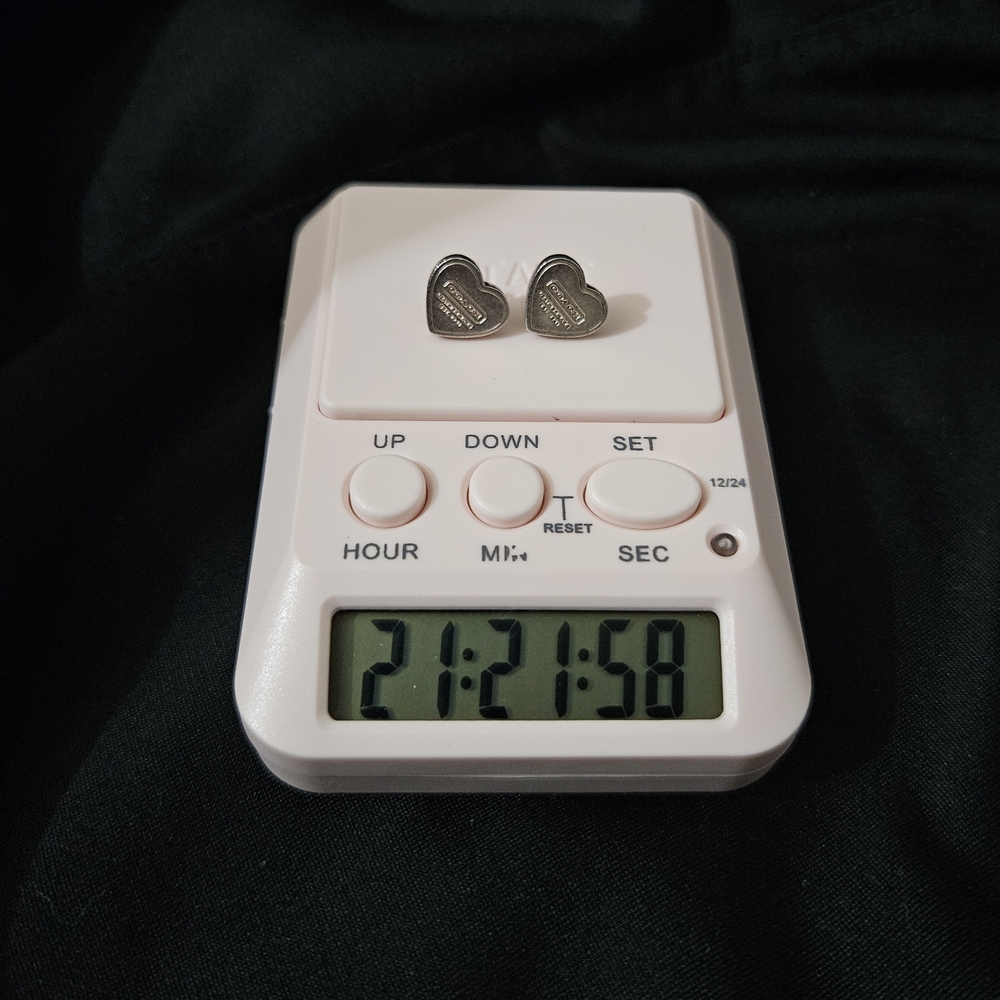 Coach 925 Heart-Shaped Stud Earrings